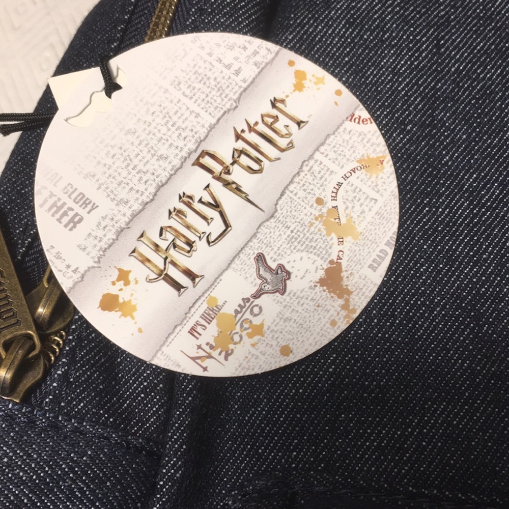 Loungefly Harry Potter Hogwarts Denim Backpack - Picture 6 of 12